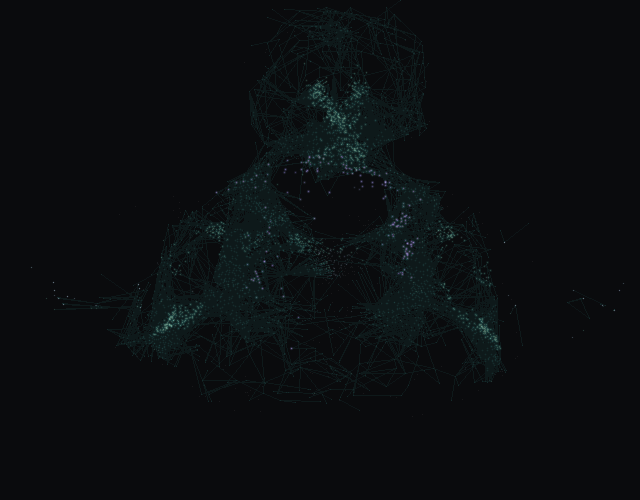 Activation from day 11's firmest decision, Board ultimatum: The board demands demonstrable results within the fortnight, spreading through the male fruit fly nervous system. Activity driven mainly by the Clamour channel is violet; the neurons of the chosen outcome, Escalated to the board, are amber.